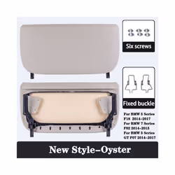 Car Seat Back Panel Cover ABS Cap Storage Pocket Replacement - New Style-Oyster