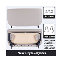 Car Seat Back Panel Cover  ABS Cap Storage Pocket Replacement - New Style-Oyster