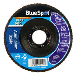 Bluespot 4.5" 115mm Sanding Discs - 40, 60, 80, 120 Grit Available - 120 Grit, 10 Pack