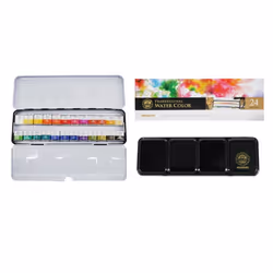 Mungyo Sargent Artist Quality 24ct Professional Watercolor Set, Tin Case (MWPH-24C)