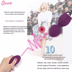 Vaginal Ball Tightening Exercise Kegel Ball 10 Speeds Vibrating Egg Silicone Benwa Sall G-spot Vibrator Erotic Female Sex Toys - YF-E043-42-R