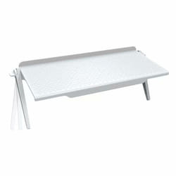 Foldable Desk Stand Shelf TV Box Router Shelf Set-top Box Stand DVD Player Rack Stand - white, 30 x11.3cm