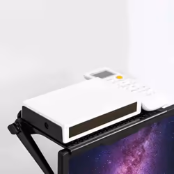 Foldable Desk Stand Shelf TV Box Router Shelf Set-top Box Stand DVD Player Rack Stand - white, 21.5 x11.3cm
