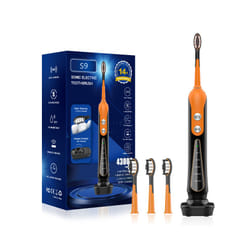 SUBORT S9 Sonic Electric Toothbrush Cordless USB Rechargeable Whitening - Black