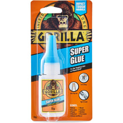 Gorilla Super Glue, 15g  All Purpose, Impact Tough & Fast Setting with Anti-Clog Cap Ideal for Metal, Ceramics, Leathe