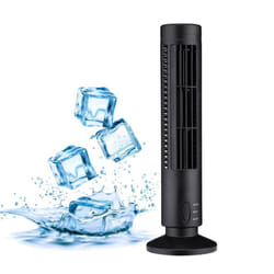Bladeless Fan Tower Electric Fan  Vertical Electric Fan, Bladeless Standing Fan For Bedroom, Household Necessities, Summer Gifts For - Black, One Size
