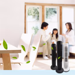 Bladeless Fan Tower Electric Fan  Vertical Electric Fan, Bladeless Standing Fan For Bedroom, Household Necessities, Summer Gifts For - Black, One Size