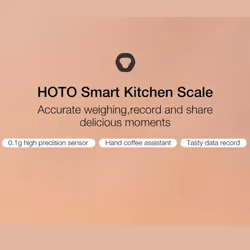 New Xiaomi HOTO Smart Kitchen Scale Bluetooth APP Electronic Escamas Mini Mechanical Food Weighing Measuring LED Digital Display - black