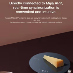 New Xiaomi HOTO Smart Kitchen Scale Bluetooth APP Electronic Escamas Mini Mechanical Food Weighing Measuring LED Digital Display - black