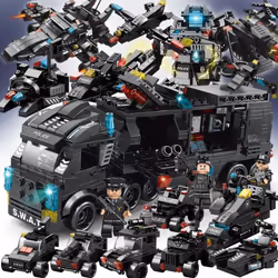 1256Pcs Police Station Building Blocks Toys for Boys City Series Blocks Toys Educational Toy for Kids 6+ Years Old Children G ...