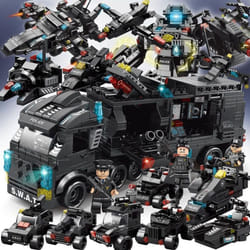 1256Pcs Police Station Building Blocks Toys for Boys City Series Blocks Toys Educational Toy for Kids 6+ Years Old Children Gifts - City SWAT-500Pcs
