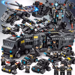 1256Pcs Police Station Building Blocks Toys for Boys City Series Blocks Toys Educational Toy for Kids 6+ Years Old Children G ...