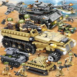 1256Pcs Police Station Building Blocks Toys for Boys City Series Blocks Toys Educational Toy for Kids 6+ Years Old Children Gifts - Tank-1061Pcs