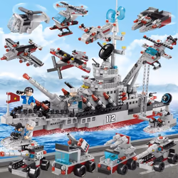 1256Pcs Police Station Building Blocks Toys for Boys City Series Blocks Toys Educational Toy for Kids 6+ Years Old Children G ...