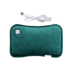 Electric USB Heating Pad Cushion Flannel Pillow Mat Thermal Blankets For Winter Abdomen Waist Foot Hand Warmer Reusable Washabl - USB Cable, Green Set
