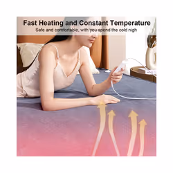 Electric Blanket 220V Thicker Automatic Thermostat Electric Heating Blanket Body Warmer Thermal Mattress for Room Blanket heated - EU, 70x150cm Stripe