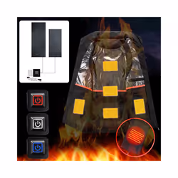 Electric Heating Pads 5/4/2/1 Zones Cloth Jacket Heater Pads 3 Gear Adjustable DIY Heat Clothing Thermal Pads for Camping Hiking
