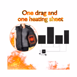 Electric Heating Pads 5/4/2/1 Zones Cloth Jacket Heater Pads 3 Gear Adjustable DIY Heat Clothing Thermal Pads for Camping Hiking