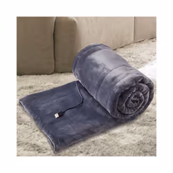 USB Plug Warm Shawl Blanket Coral Velvet Warm Blanket Electric Blanket Temperature Control Heating Blanket Autumn and Winter