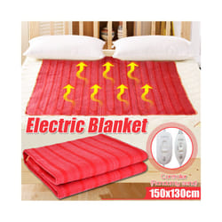 Electric Blanket 220V Winter Heater Single Body Warmer Heated Blanket Thermostat Electric Heating Blanket 150cmx70cm/150cmx130cm