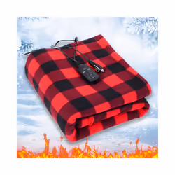 Electric Car Blanket 12V Heated Fleece Travel Throw Blanket For Car Constant Temperature Heating Blanket Car Warmer Blanket