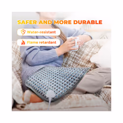 58*29CM Electric Heating Blanket Heated Mat Electro Sheet Pad for Bed Sofa Warm Winter Thermal Blankets Warmer Home Use - EU, Dark Grey