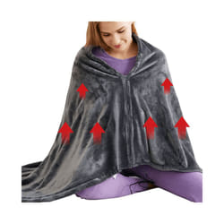 USB Electric Heated Blanket 3 Heating Levels Fleece Heated Blanket Portable Body Warmer Blanket Quickly Heated Cape Pad