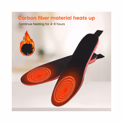 PASTSKY Heated Insoles 2100mAh Electric Foot Warmer Hot Compress Remote Control 3-speed Shoes Pads For Skiing Winter Outdoor - UNITED KINGDOM, L 41-45