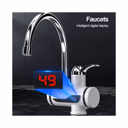 Electric Instant Water Heater Faucet 3000W Hot Cold Mixer Tap Temperature Display Tankless Water Heater For Kitchen Bathroom