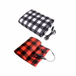Constant Temperature Heating Blanket 12V Heated Safety Timer Car Heating Pad Fleece Travel Throw Blanket for RV Caravan Camper