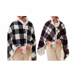 USB Electric Heating Blanket Shawl Soft Mink Velvet Heated Cape 5V Multifunctional Electric Heating Pad Warm Mat for Home Office