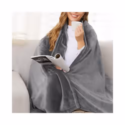 Flannel Electric Blanket Camping USB Heating Shawl 3 Levels 6 Zones Heating Blanket Rapid Thermal Washable Heating Sleeping Pad