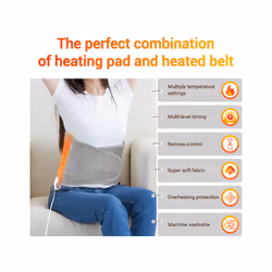 Electric Heating Pad Back Heating Support Belt Warm Blanket Office Home Temperature Control Waist Belt Warming Hand Leg Abdomen - CHINA, US PLug