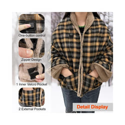 USB Rechargeable Heated Blanket | Electric Blanket Cordless Rechargeable | Soft Comfortable Heat Adjustable Portable Shawl Home