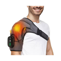 Electrically heated shoulder pads USB sports warming pads 5000 mA vibration heat massage device