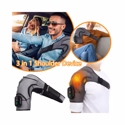 Electrically heated shoulder pads USB sports warming pads 5000 mA vibration heat massage device