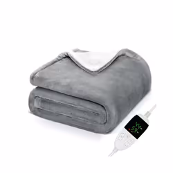 Electric Blankets Flannel & Sherpa, 6 Heat Settings, 10-hour Time Auto-Off Function, Heated Blanket Over-Heated Protection -  ...