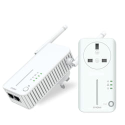 POWERLWF600DUOUK AV600 WI-FI Powerline Adapter Kit, Wi-Fi Booster/Hotspot/Extender, Plug and Play, UK Plug Version