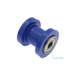 New 10mm/8mm Concave Chain Roller Pulley Tensioner Wheel Guide for Motorized - Blue 10mm