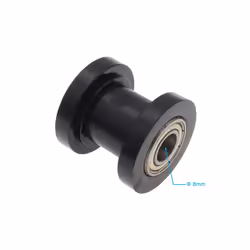 New 10mm/8mm Concave Chain Roller Pulley Tensioner Wheel Guide for Motorized - Black 8mm