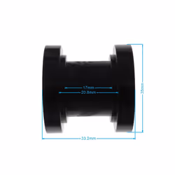 New 10mm/8mm Concave Chain Roller Pulley Tensioner Wheel Guide for Motorized - Black 8mm