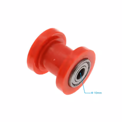 New 10mm/8mm Concave Chain Roller Pulley Tensioner Wheel Guide for Motorized - Red 10mm