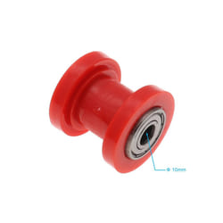 New 10mm/8mm Concave Chain Roller Pulley Tensioner Wheel Guide for Motorized - Red 10mm