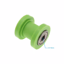 New 10mm/8mm Concave Chain Roller Pulley Tensioner Wheel Guide for Motorized - Green 10mm