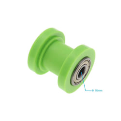 New 10mm/8mm Concave Chain Roller Pulley Tensioner Wheel Guide for Motorized - Green 10mm
