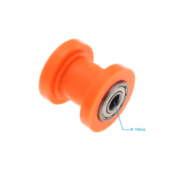 New 10mm/8mm Concave Chain Roller Pulley Tensioner Wheel Guide for Motorized - Orange 10mm