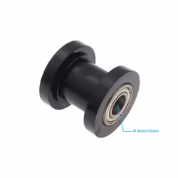 New 10mm/8mm Concave Chain Roller Pulley Tensioner Wheel Guide for Motorized - Orange 10mm