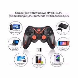 Terios T3 Support Bluetooth Gamepad For Android Phone PC Joystick Controle - T3 with stand