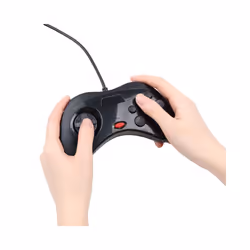 USB Classic Game Controller Gamepad Joypad Wired Gamepads  For Sega Saturn - 1 White