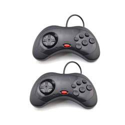 USB Classic Game Controller Gamepad Joypad Wired Gamepads  For Sega Saturn - 2 Black